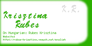 krisztina rubes business card